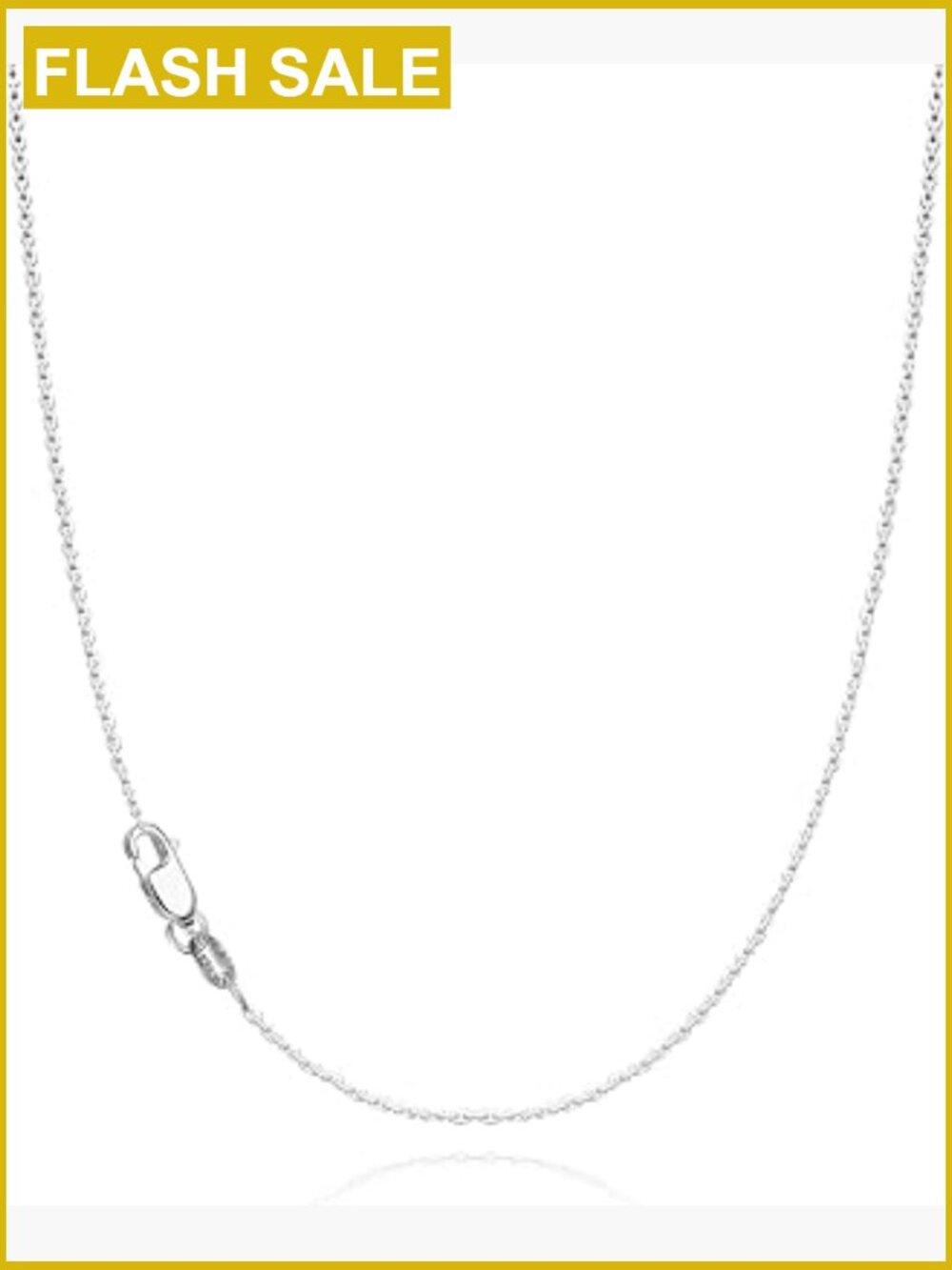 Solid 925 Sterling Silver Thin Dainty Cable Chain Necklace 14-24in